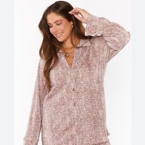 SHOW ME YOUR MUMU long-sleeve animal print top